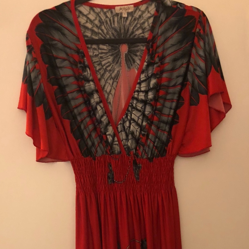 Ladies red maxi dress size Large